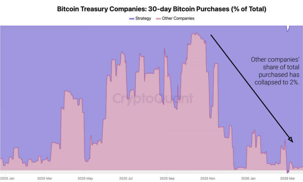 Strategy Сэйлора остаётся главным покупателем биткоина на фоне падения спроса со стороны китов